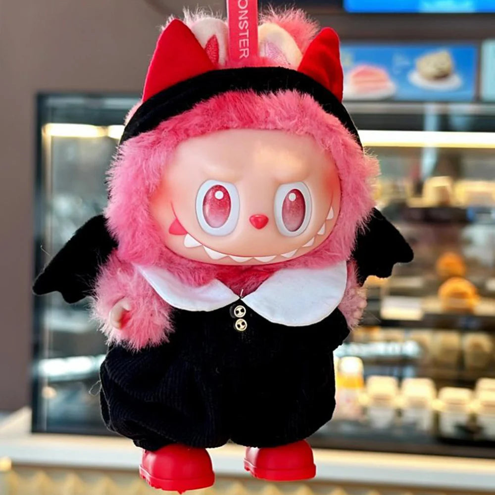 Halloween Outfits Devil Angel Suspender Gauze Skirt for Labubu V1 V2 V3 Devil for Ropa Labubu Doll Accessories