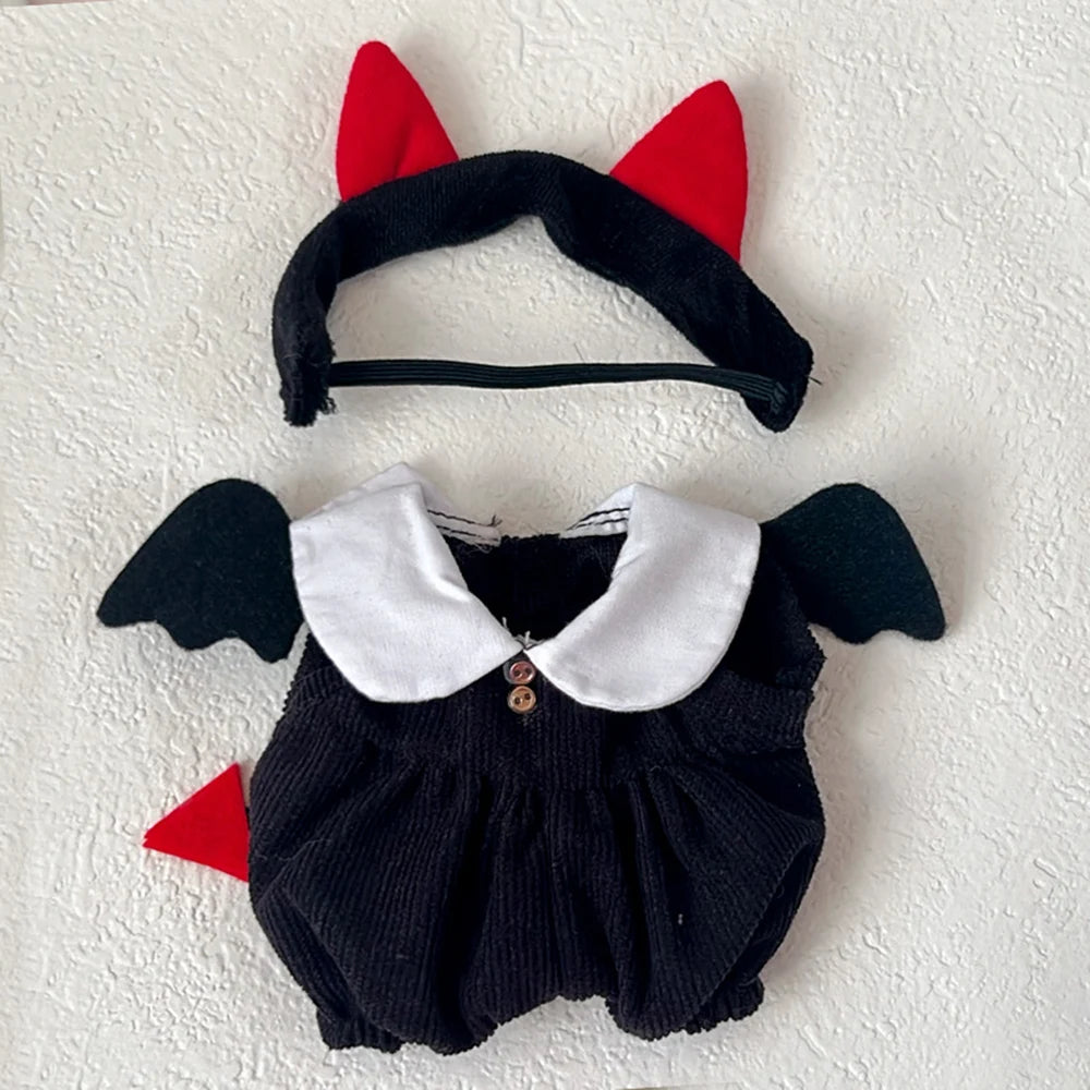 Halloween Outfits Devil Angel Suspender Gauze Skirt for Labubu V1 V2 V3 Devil for Ropa Labubu Doll Accessories